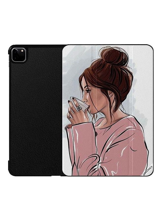 NIBEMINENT Drinking Cofee Art Protective Case Cover For Apple iPad Pro 2nd Gen Multicolour - Image 2