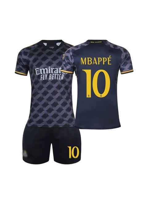 Real Madrid Away Football Jersey 2023/24 Mbappe #10 Football Jersey/Shorts Gift Set Kids Size & Adult Size, Gift for Fan Friends