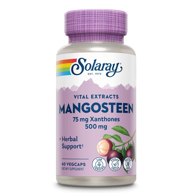 SOLARAY Vital Extracts Mangosteen 500mg Herbal Supplements for Wellness Support Mangosteen Fruit Extract with 75mg Xanthones 100mg Polyphenols Vegan Gluten Free 60Day Guarantee 60 Servings - Image 3