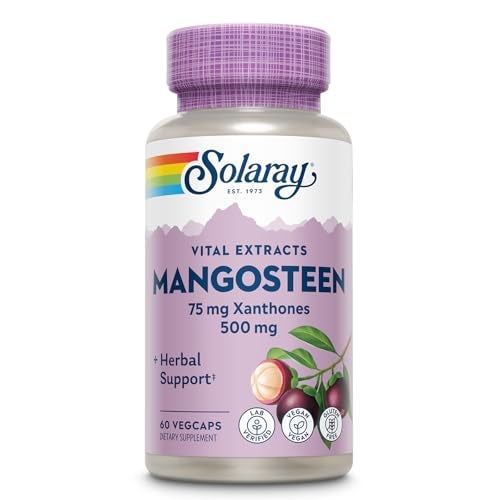 SOLARAY Vital Extracts Mangosteen 500mg Herbal Supplements for Wellness Support Mangosteen Fruit Extract with 75mg Xanthones 100mg Polyphenols Vegan Gluten Free 60Day Guarantee 60 Servings - Image 2