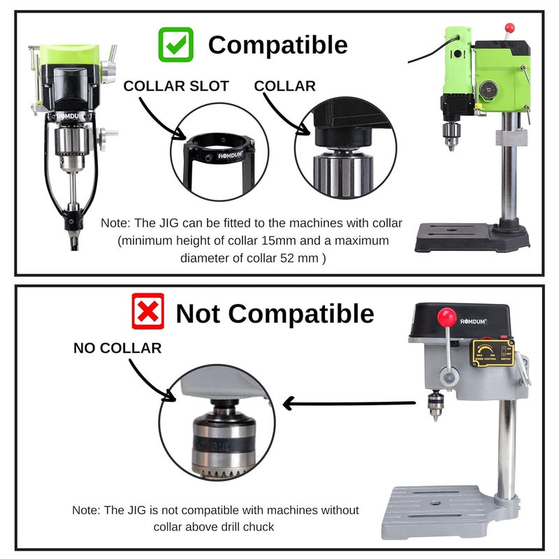 Homdum 3/4 inch Square hole drill bits wood mortising chisel with Tenoning Attachment Jig for Woodworking Auger Tool Mortise drill bit drilling dia 20 mm with Square drill Mortise Chisel - Image 2