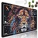 JVGFYNKL for TCG Playmat Playmat with Zones 24x14 in NonSlip Rubber for MTG Playmat with Drawstring Travel Pouch and 6 Dice Splash Paint Lion for MTG Mat Card Game Playmats - Image 3