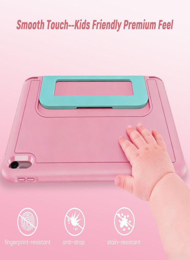 INFILAND Kids Case for iPad A16 11 Inch 2025 (11th Gen), iPad 10th Generation (10.9 Inch 2022), Durable Soft Shockproof Stand Protective Cover with Pencil Holder/Handle (Pink Blue) - Image 5