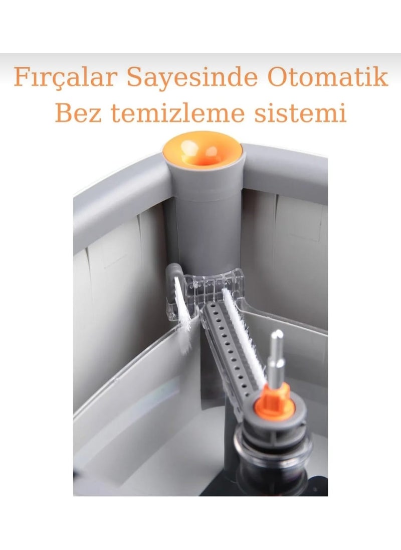 Game Fruy 4 Mop Cloth Automatic Cleaning Set Separating Clean and Dirty Water Mop  - Image 3