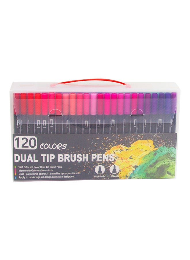 NIBEMINENT 120-Colour Double Tip Brush Set Multicolour - Image 1