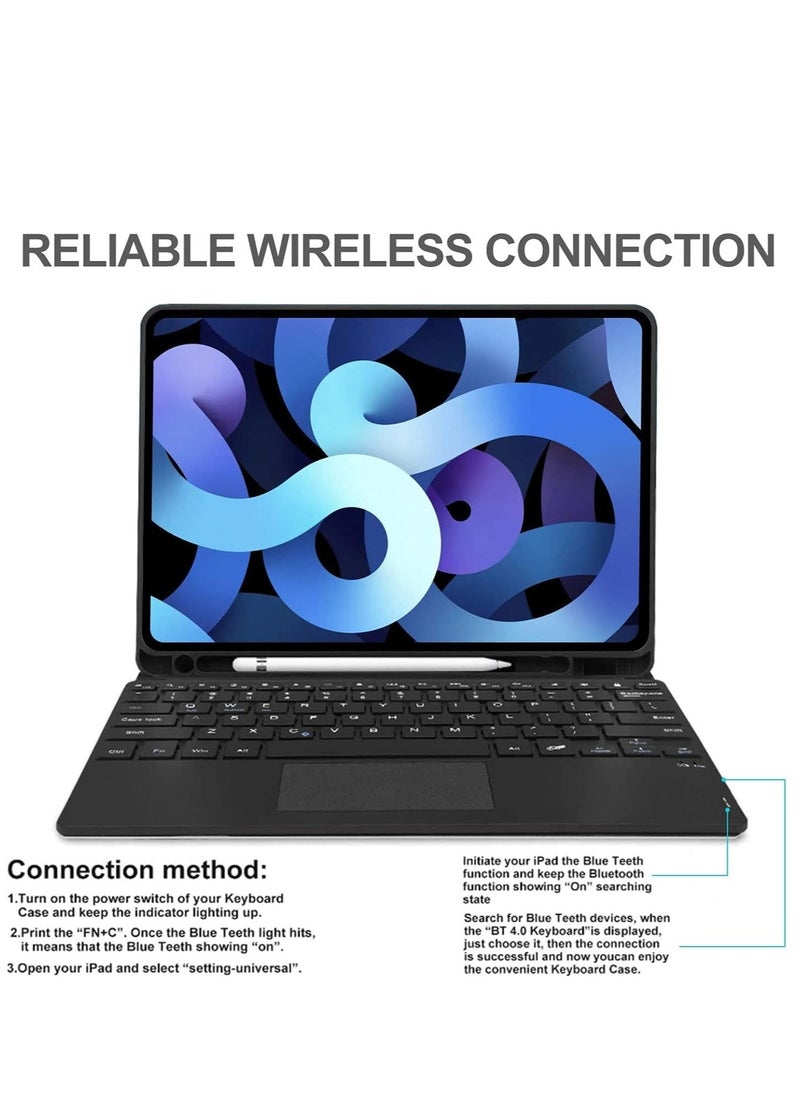 JAJEEK "Perfect Fit Keyboard Case for iPad Air 4th Generation – Durable Folio Case with Detachable Bluetooth Keyboard, Precise Cutouts, Full Protection, Lightweight & Portable Design" - Image 5