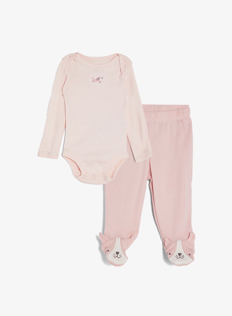 كارترز طقم بودي سوت وبنطلون للأطفال الرضع - Image 1