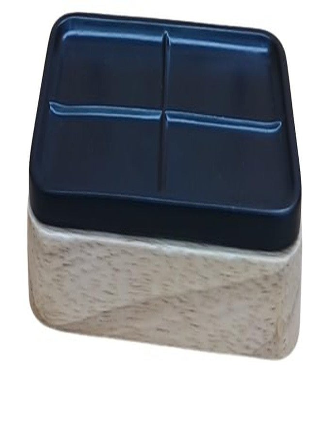 JELLEX Wood 4 Pcs Bathroom Accessories Set | Bathroom Set | Rust Proof | Soap Dispenser | Brush Holder | Tumbler | Soap Dish Holder | Pack of 4 Bathroom Accessories Set (Wood Bathroom Set- Black) - Image 3
