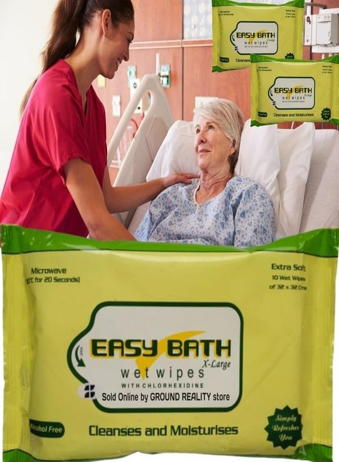 Easy Bath Doctors Choice Body Wet Wipes XL size Hygienic Wet Wipes for Adults, Patients and Baby. (10 Pulls/Pack) Microwaveable Towels + FREE Fridge Magnet/Order - Image 4