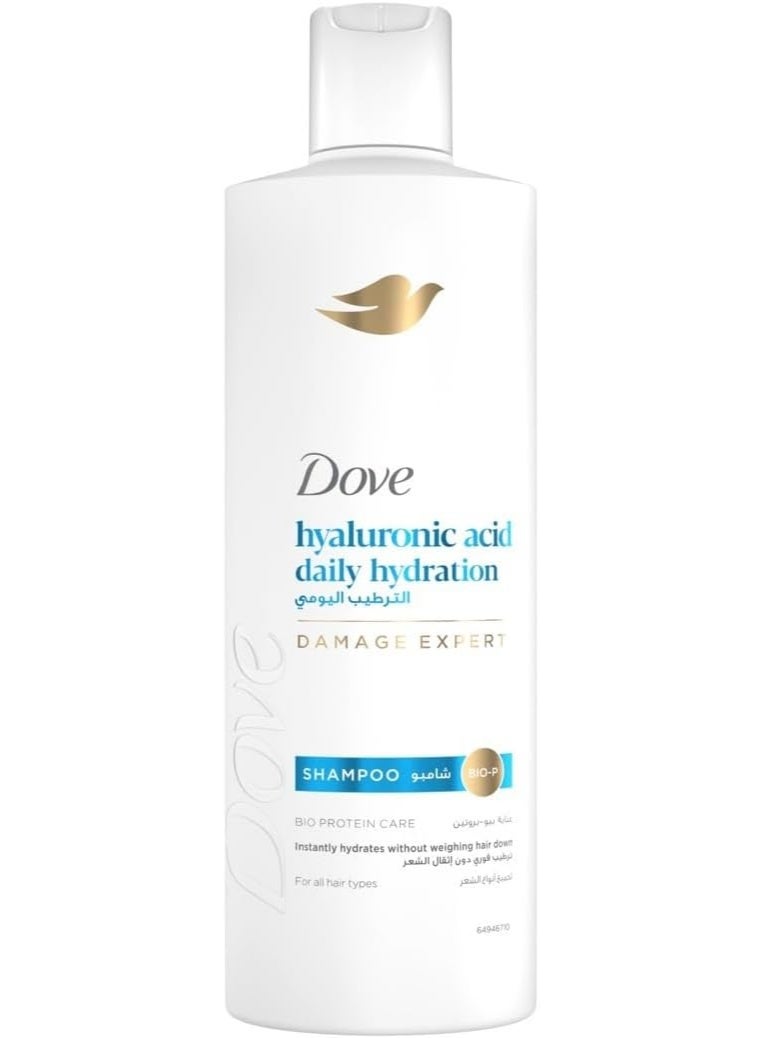 DOVE Shampoo, daily hydration, instantly hydrates without weighing hair down, 400ml