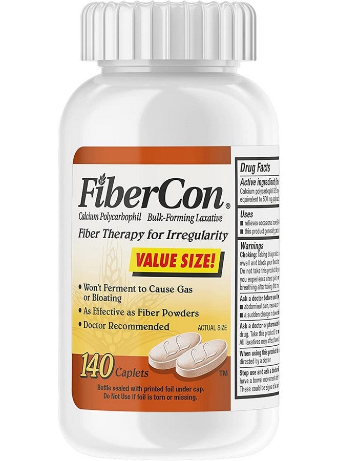Fibercon Fiber Therapy For Regularity 140 Caplets (Pack Of 3) - Image 1