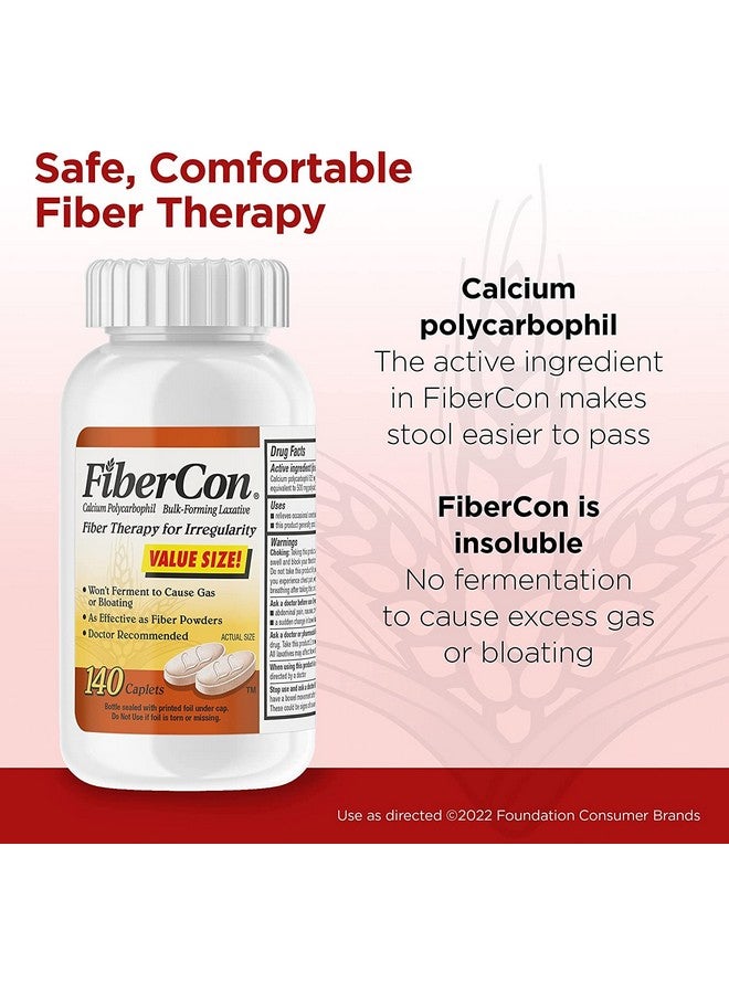 Fibercon Fiber Therapy For Regularity 140 Caplets (Pack Of 3) - Image 4