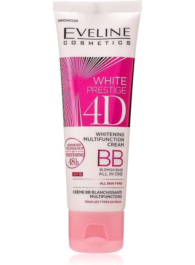 Eveline Cosmetics White Prestige 4D Whitening Multifunction Bb Cream 50ml - Image 2