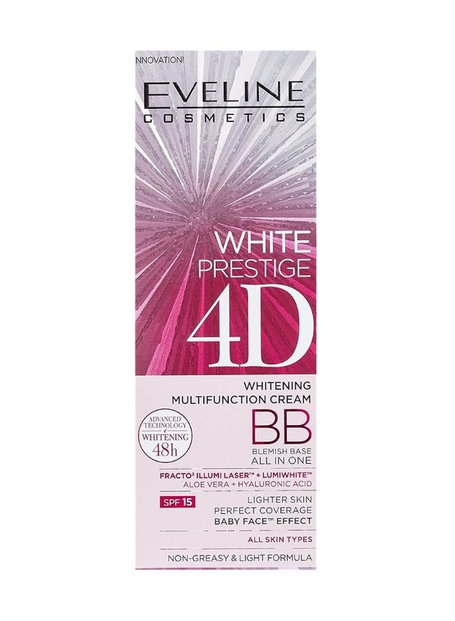 Eveline Cosmetics White Prestige 4D Whitening Multifunction Bb Cream 50ml - Image 1