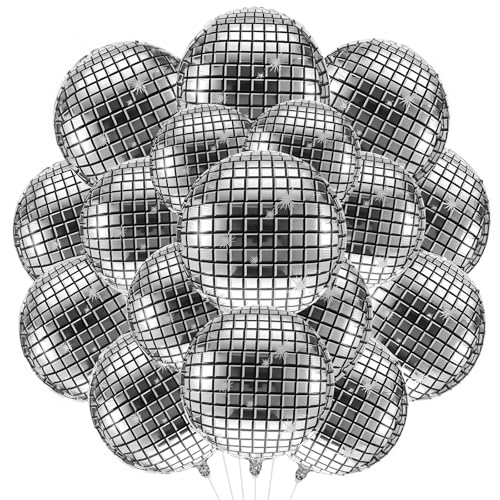 Charnoel 60 Pcs 22large Disco Ball Balloons Bulk 10 Disco Balloons for Retro70s 80s 90s Party Birthday Bachelorette Anniversary - Image 5