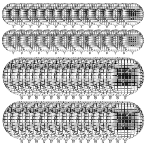 Charnoel 60 Pcs 22large Disco Ball Balloons Bulk 10 Disco Balloons for Retro70s 80s 90s Party Birthday Bachelorette Anniversary - Image 1