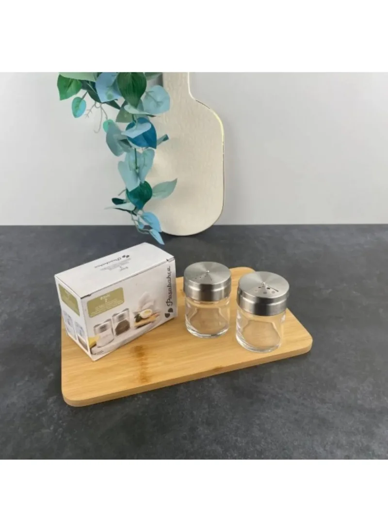 Paşabahçe 43880 2-Piece Salt Shaker Spice Shaker with Metal Cover