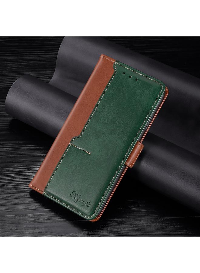 S-TOP Case For Samsung Galaxy S22+ 5G Retro Texture Contrast Color Side Buckle Horizontal Flip Leather Case with Holder & Card Slots & Wallet - Image 1