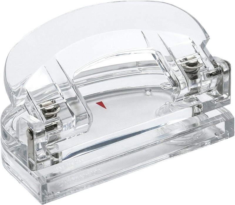 OSCO Clear Acrylic Two Hole Punch with 12 Sheet Capacity - Image 1