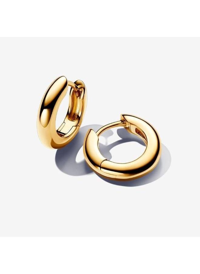 PANDORA 14K Gold-Plated Hoop Earrings  - Image 1