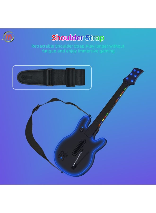 JYS Wireless multi-platform guitar controller for PS4, PS3 and PC. Compatible games: PC: Guitar Hero 3–5, Clone Heroes; PS3: Rock Band 1–3, Guitar Hero 3–5, Band Hero; PS4: Rock Band 4, Fortnite Music Festival - Image 3