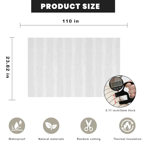 NAMAII 3D Wall Panels Peel and Stick 2382x110 PVC Faux Texture Self Adhesive Waterproof Wall Covering DIY Accent Wall Sofa Background Backsplash Modern Home Decor Covers 18 sqft - Image 3