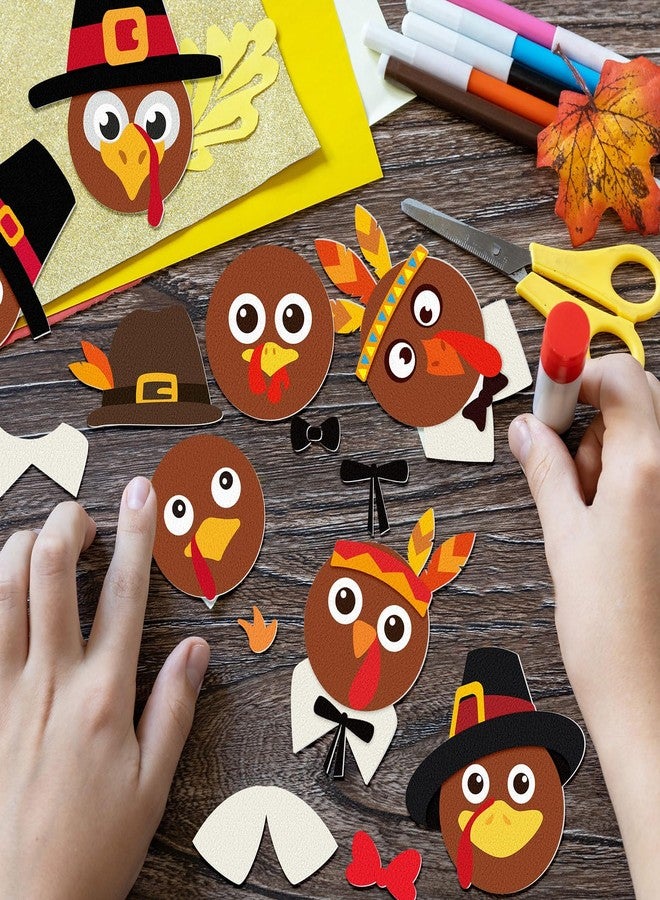 Ferraycle 16 Pcs Thanksgiving Crafts for Kids Thanksgiving Turkey Head Magnet Crafts Fall Crafts Turkey Refrigerator Decoration DIY Turkey Craft Kit for Thanksgiving Party Classroom Home Activities - Image 4