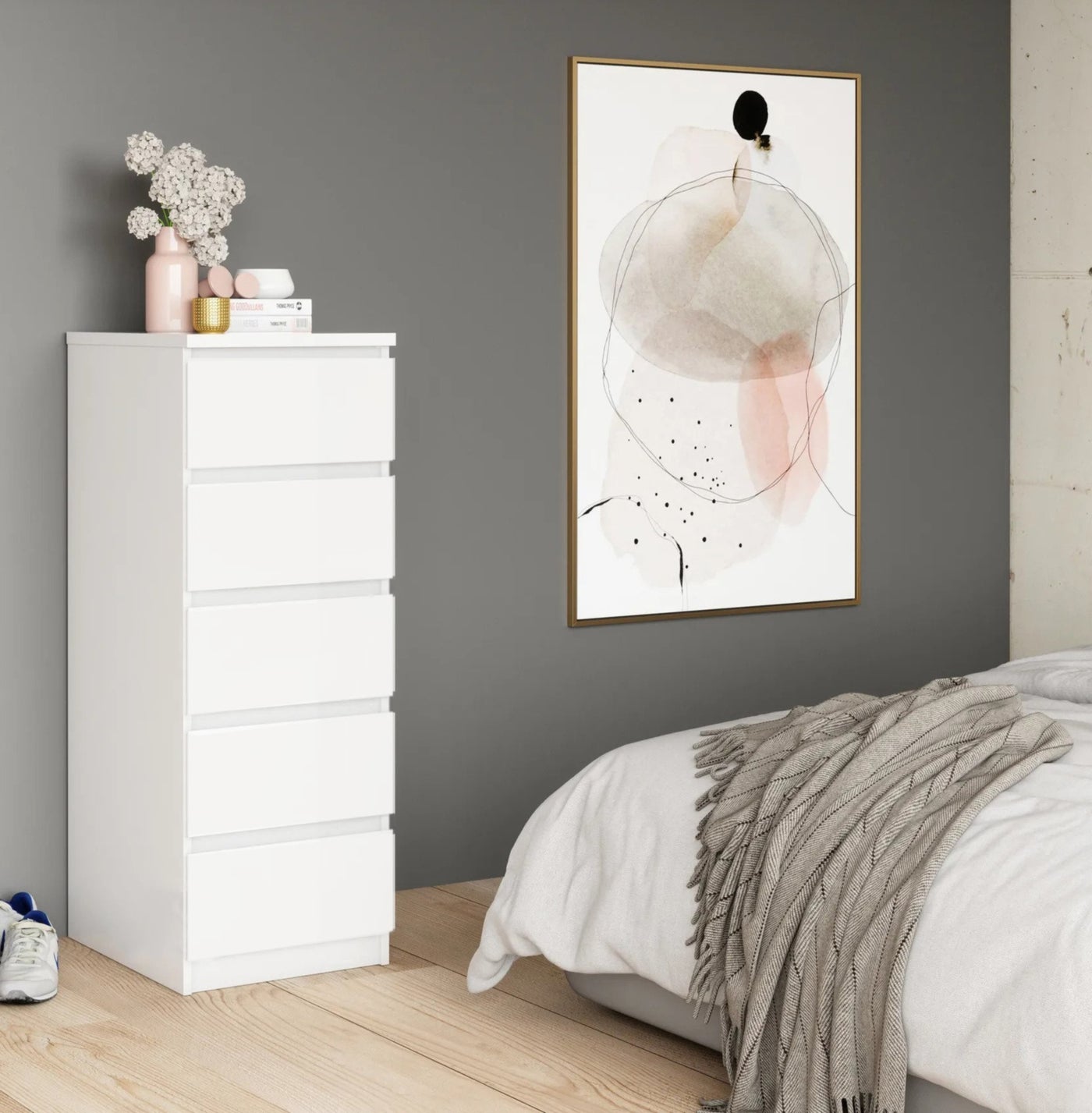 Modern MDF drawer unit - Height 110 cm - Width 36 cm - Depth 36 cm, from Furniture Store.