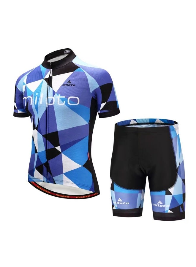 New Summer Tour De France Bike Road Mountain Bike Balance Bike Riding Suit Short Sleeve Breathable Suit Equipment