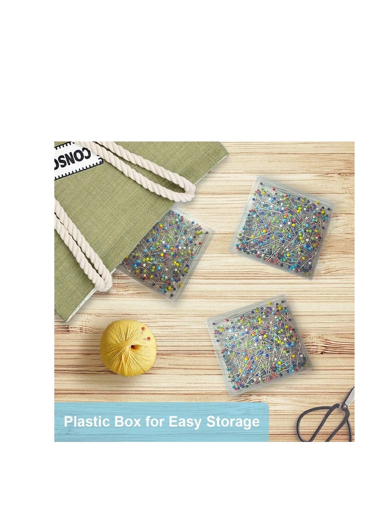 Libra Sewing Pins for Fabric,  Straight Pins with Colored Ball Glass Heads Long 1.5inch, for Quilting, Fabric, Silk, Dressmaker & Jewelry DIY Decoration (500 Pcs) - Image 5