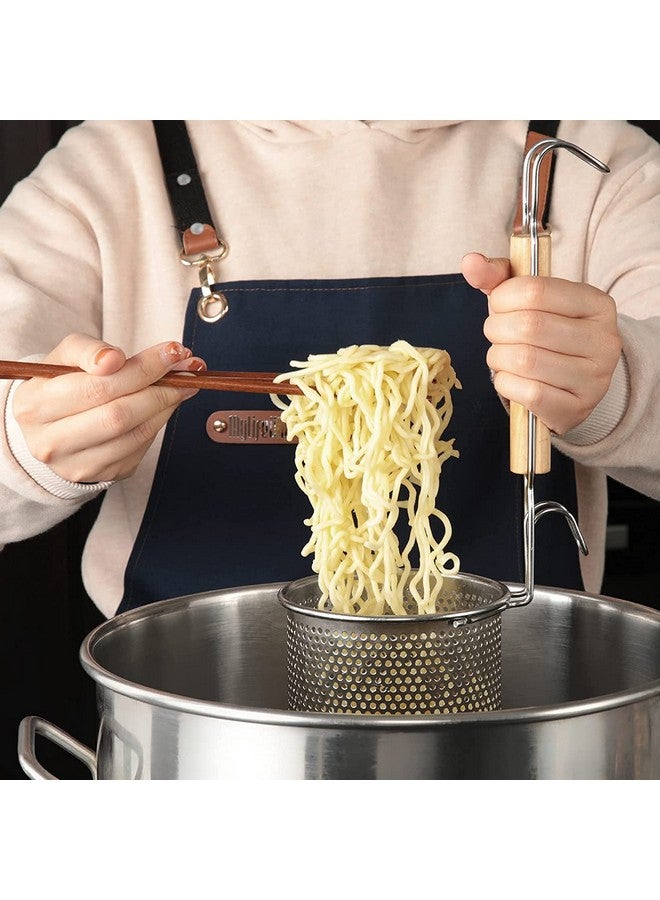 MYLIFEUNIT MyLifeUNIT Pasta Strainer, 2 Pack Stainless Steel Mesh Spider Strainer for Pasta, Noodle, Dumpling (4.54"D x 6.1"H) - Image 2