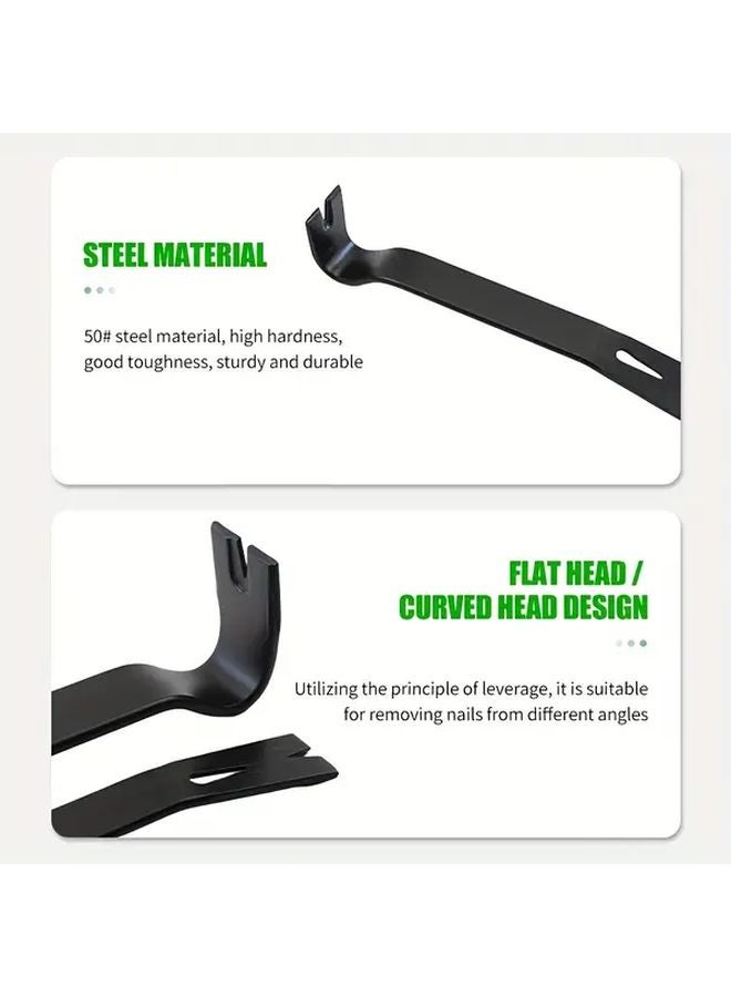 4pcs Carbon Steel Forged Pry Bar Nail Puller Set Heavy Duty Mini Extractor - Image 5