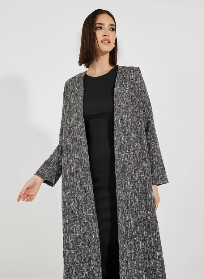 Styli Tweed Look Winter Abaya