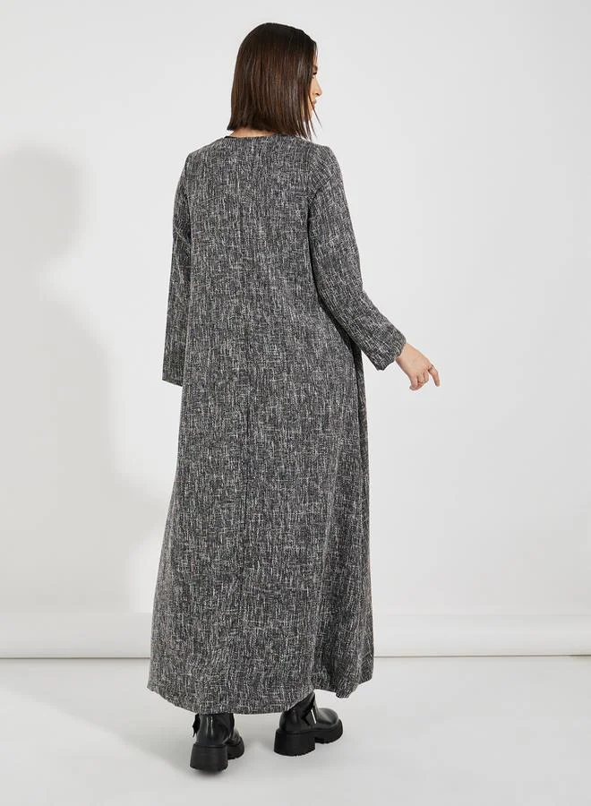 Styli Tweed Look Winter Abaya
