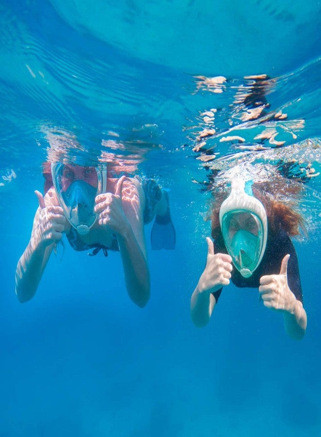 Matiko Full Face Snorkel Mask with Newest Breathing System, Give You A Natural & Safe Snorkeling Experience, Foldable 180 Degree Panoramic View Anti-Fog Anti-Leak Snorkel Set for Kids & Adults(L/XL) - Image 5