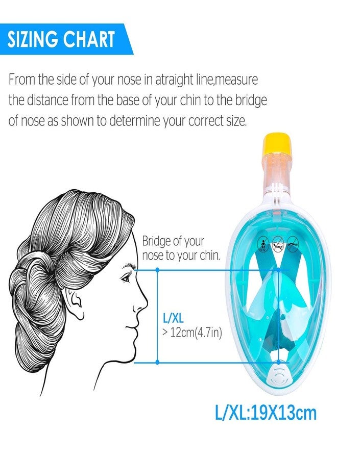 Matiko Full Face Snorkel Mask with Newest Breathing System, Give You A Natural & Safe Snorkeling Experience, Foldable 180 Degree Panoramic View Anti-Fog Anti-Leak Snorkel Set for Kids & Adults(L/XL) - Image 3