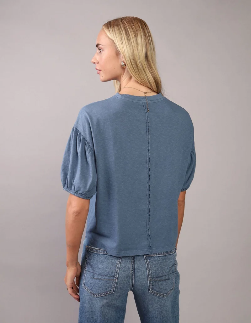 امريكان ايجل تي-شيرت بأكمام منفوخة وقصّة مريحة