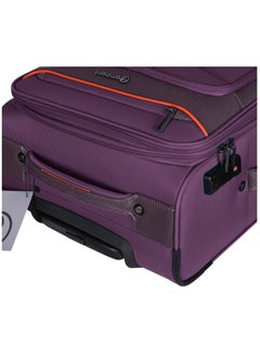 Unisex Soft Travel Bag Large Luggage Trolley Polyester Lightweight Expandable 4 Double Spinner Wheeled Suitcase with 3 Digit TSA lock E788 Purple - pzsku/Z01E8D2130129BAE9C896Z/45/_/1703744873/9beda72e-df2f-4ce3-8092-a33604d5615a