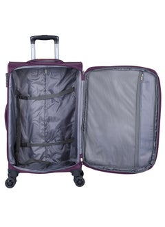 Unisex Soft Travel Bag Large Luggage Trolley Polyester Lightweight Expandable 4 Double Spinner Wheeled Suitcase with 3 Digit TSA lock E788 Purple - pzsku/Z01E8D2130129BAE9C896Z/45/_/1703744874/0cac074b-c503-4a0a-b62a-924fd18a9adc