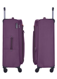 Unisex Soft Travel Bag Large Luggage Trolley Polyester Lightweight Expandable 4 Double Spinner Wheeled Suitcase with 3 Digit TSA lock E788 Purple - pzsku/Z01E8D2130129BAE9C896Z/45/_/1703744878/a8a04fdb-dbeb-49b5-8065-dc873c0cc239