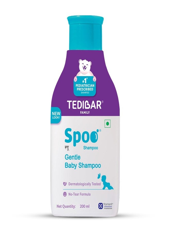 SPOO Tedibar Gentle Baby Shampoo 200Ml No Tears|Gentle On Scalp|No.1 Pediatrician Prescribed Shampoo*- By Torrent Pharma (Pack Of 2) - Image 2