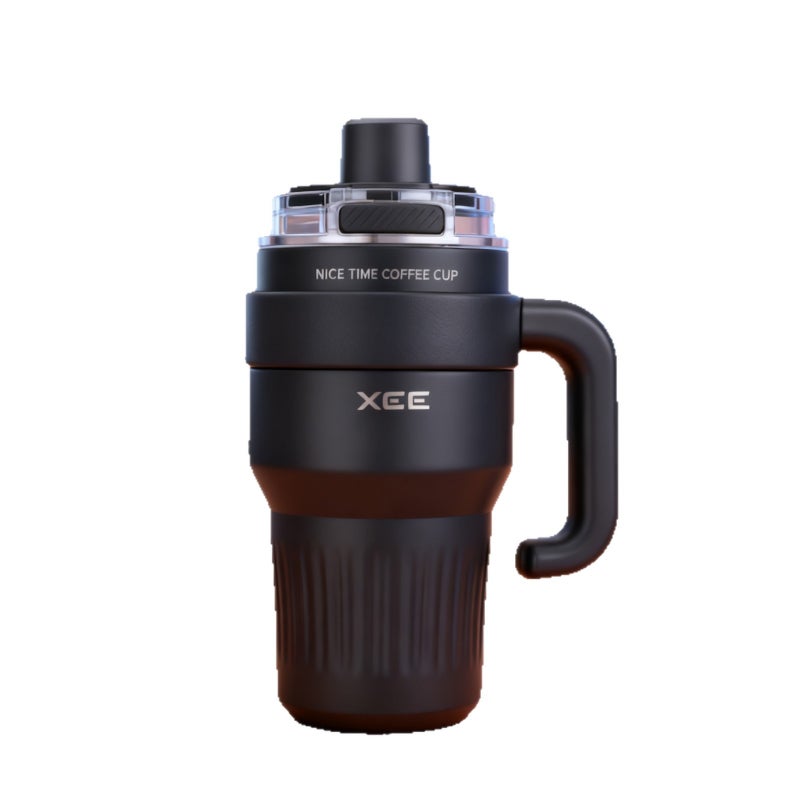 Stainless Steel Tumbler with Straw and Handle, Vacuum Insulated - Image 5
