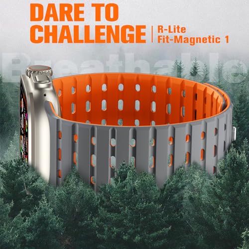 Bandletic Compatible with Apple Watch Ultra 2 Band Men Women Magnetic Rugged Silicone Sport Replacement Strap for iWatch 49mmUltra 32146mm111045mm98744mmSE3SE2SE65442mm321 - Image 3