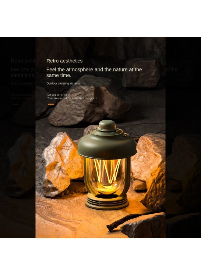 Toby's Toby’s New Launched CPL-T13 LED Camping Light Waterproof Retro Portable Emergency Light Stepless Dimmable Hanging Tent Lamp Rechargeable for Outdoor Hiking ( Green) - CPL T13 - Image 4