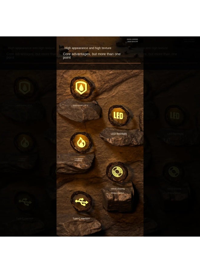 Toby's Toby’s New Launched CPL-T13 LED Camping Light Waterproof Retro Portable Emergency Light Stepless Dimmable Hanging Tent Lamp Rechargeable for Outdoor Hiking ( Green) - CPL T13 - Image 5