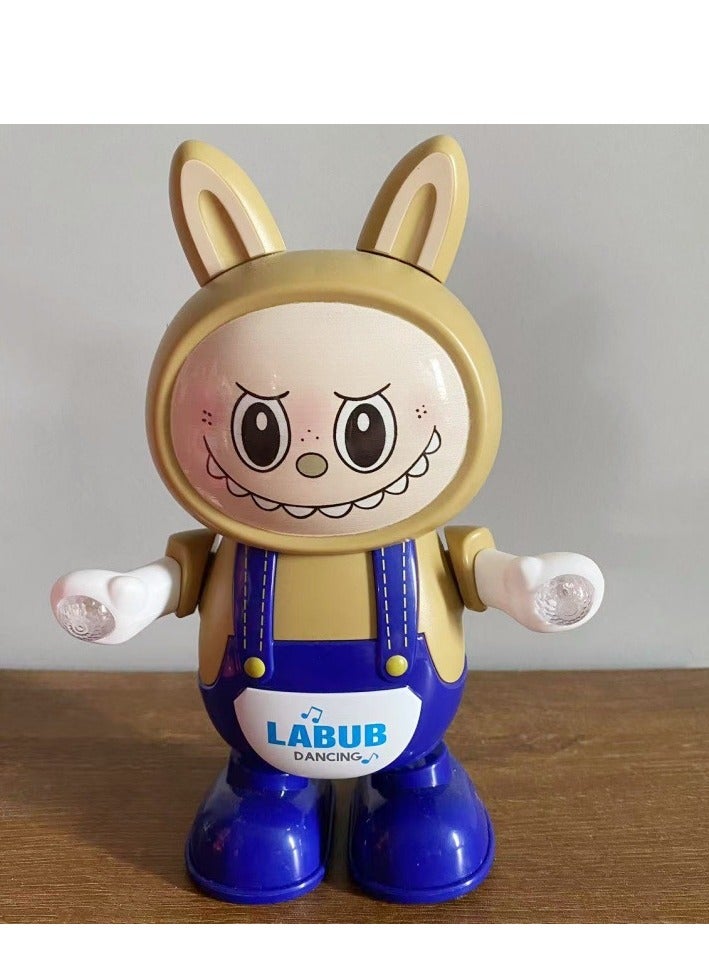 دمية لابوبو راقصة تعمل بالبطارية مع ضوء وصوت LABUBU تتحدث وتكرار الكلام (ازرق) - Image 1