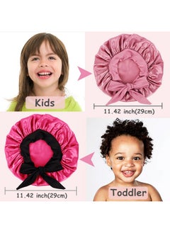 Himoswis 2 Pcs Kids Bonnets For Girls,Silk Bonnet For Sleeping Kids,Bonnet For Kids,Toddler Bonnet,D  - Image 4