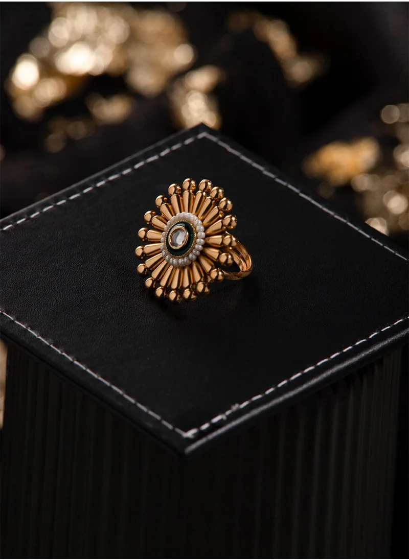 Priyaasi Stone-Studded Adjustable Finger Ring