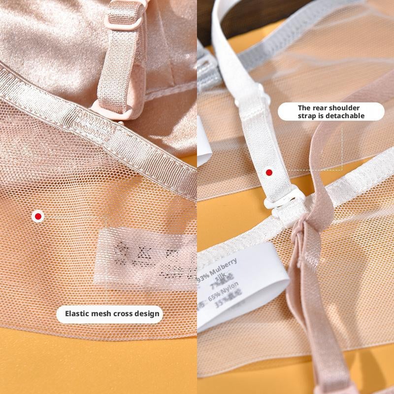 YuYue Spring/Summer New Silk Non-Wired Bra for Women - Image 3