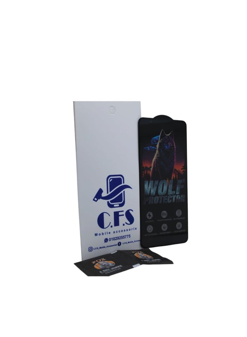 Wolf Protector Design Tempered Glass Screen Protector for Realme 14 - Clear & Black - Image 2